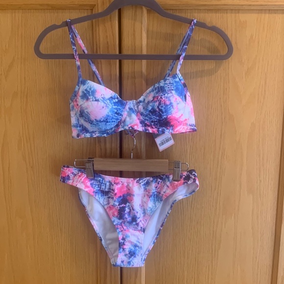 SHEKINI 2 Pc Multi colour Tie Dye Bikini Women size S - Picture 5 of 16